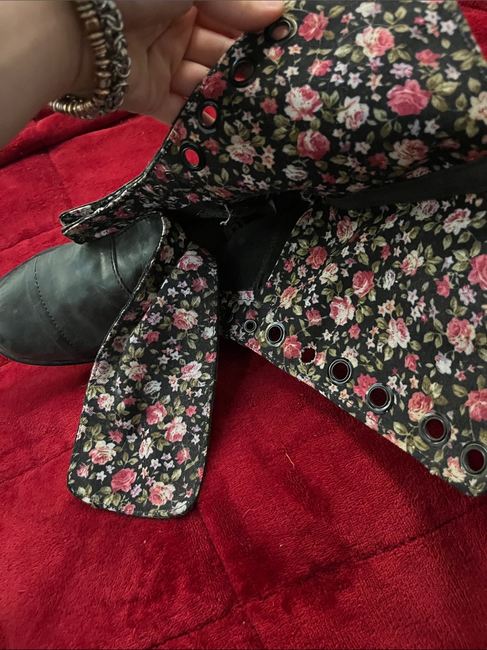 Black inter floral boots. Dr. Martens - Picture 6 of 9